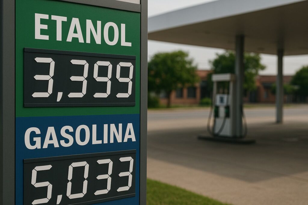 Etanol se Torna Mais Competitivo que a Gasolina em 6 Estados