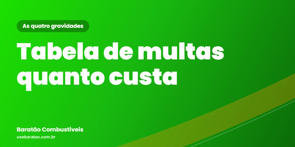 Tabela de multas: quanto custa cada infração